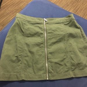 Forever 21 Olive Denim Skirt